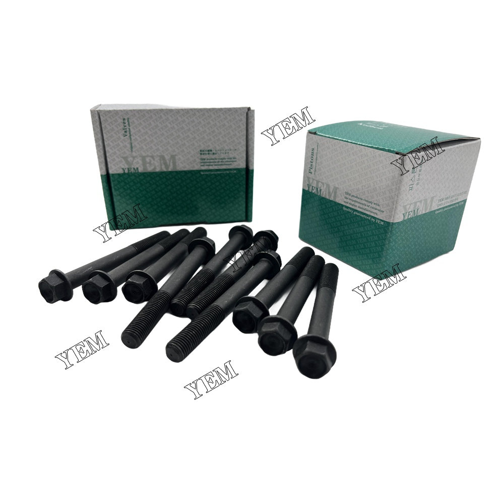 10PCS 2TNV70 Cylinder Head Bolt For Yanmar Eurocomach ES 90 ZT excavator For Yanmar