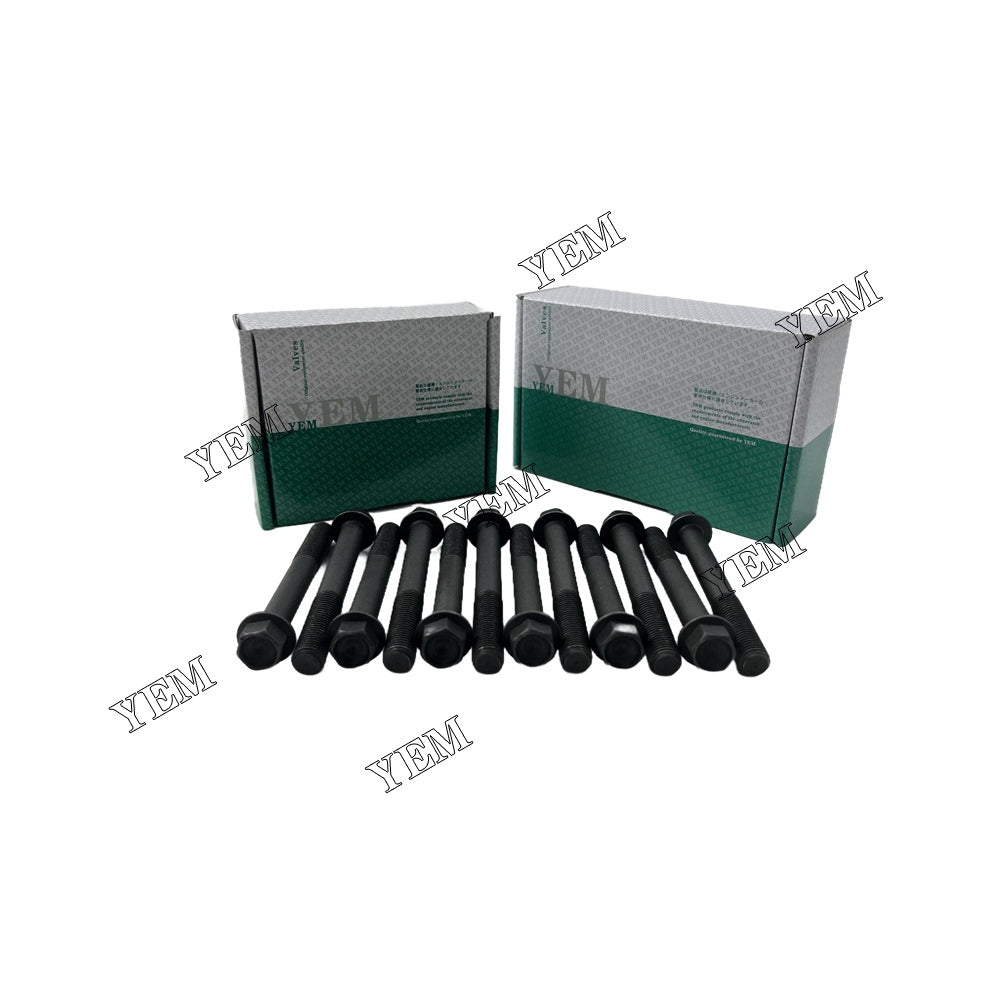 12PCS 3LB1 Cylinder Head Bolt Set For Isuzu -IHI 25 NPCS excavator For Isuzu