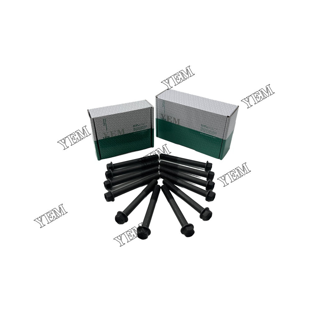 12PCS 3LD1 Cylinder Head Bolt Set For Isuzu H 36 R excavator For Isuzu