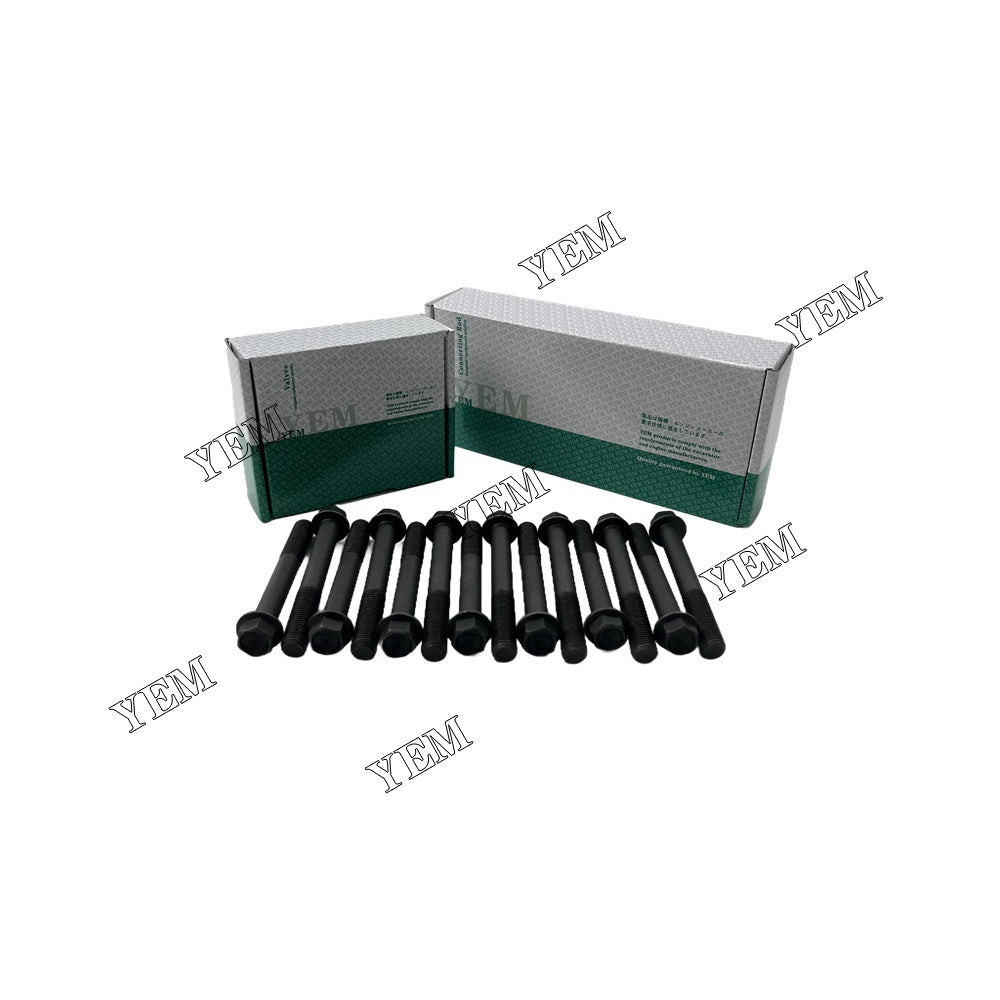 14PCS D1301 Cylinder Head Bolt Set For Kubota Excavator For Kubota