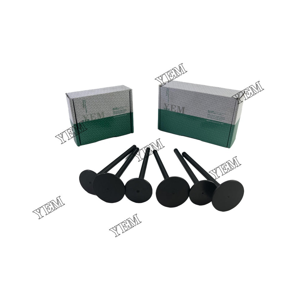 6 PCS D1102 Intake Valve & Exhaust Valve Kit For Kubota Excavator parts For Kubota