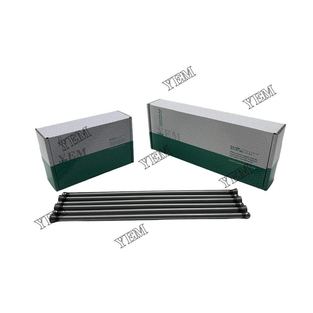 6PCS 3TNV82 Push Rod For Yanmar Valve Excavator parts For Yanmar