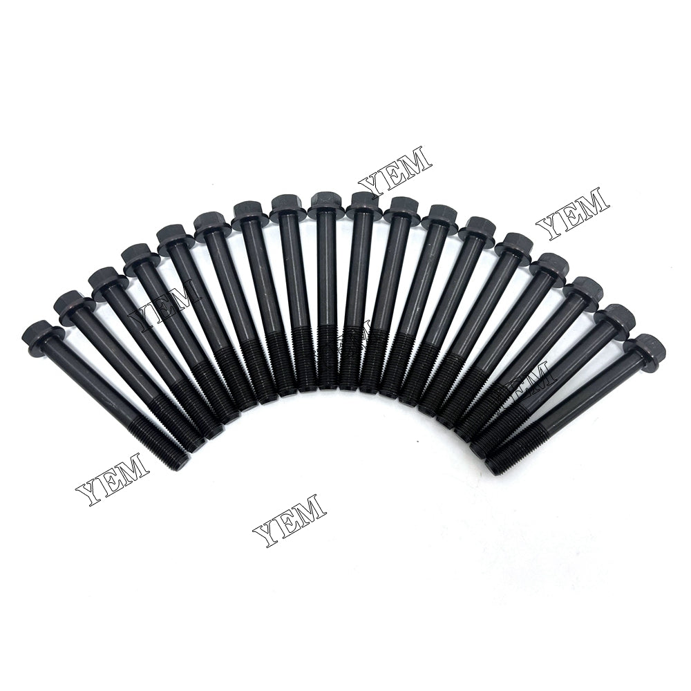 Good quality For Kubota V1902 Head Bolt Set 18PCS installed one engine For Kubota