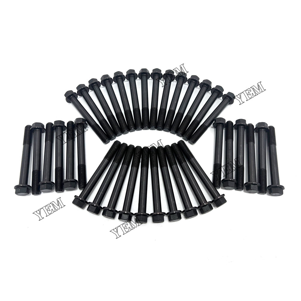 Good quality For Isuzu 3LD1 Cylinder Head Bolt 8-97036959-1 14PCS installed one engine For Isuzu