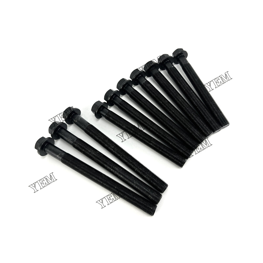 Good quality For Caterpillar 3054c Head Bolt Set 3218A011 225-5501 3218A012 225-5502 10PCS installed one engine For Caterpillar