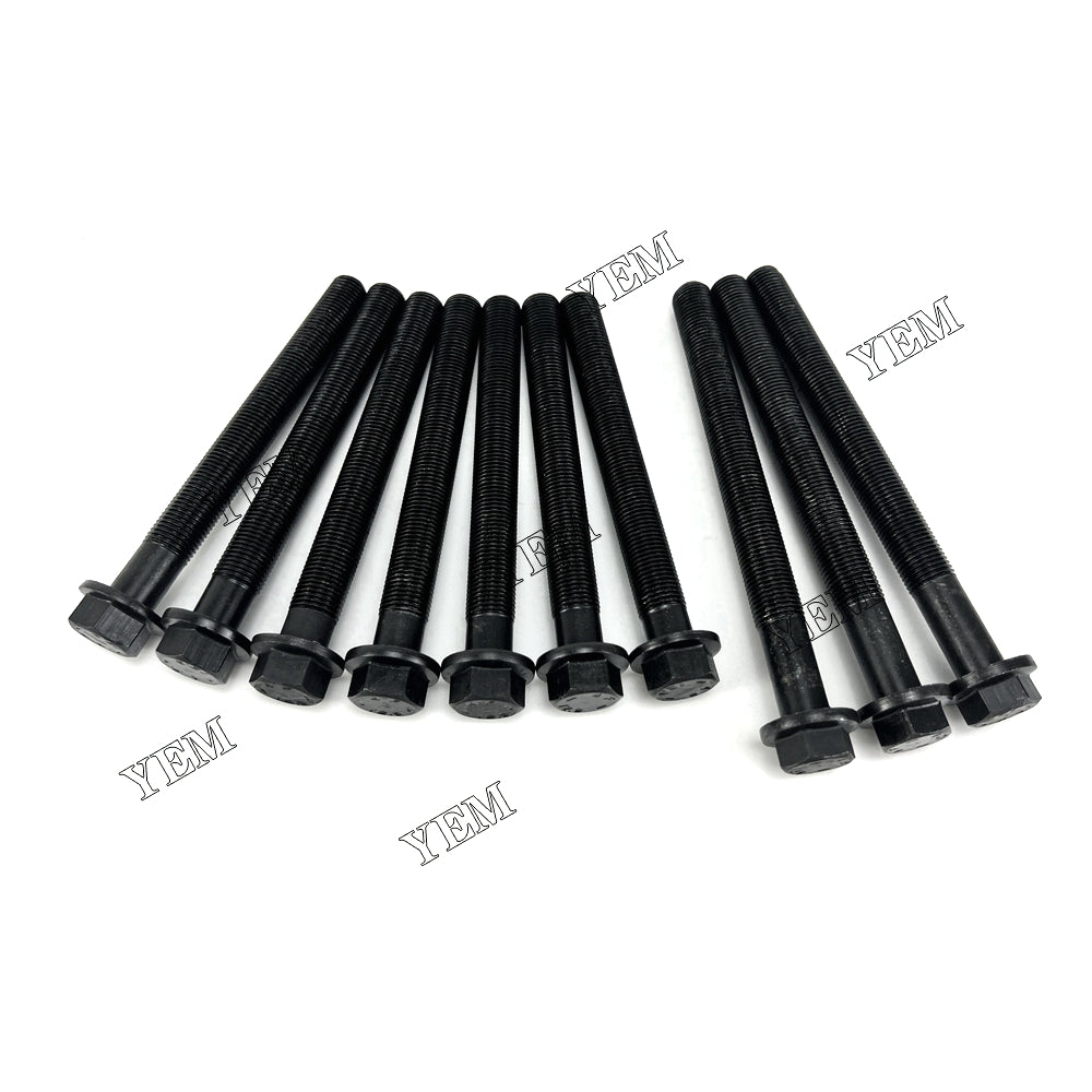 Good quality For Caterpillar 3054c Head Bolt Set 3218A011 225-5501 3218A012 225-5502 10PCS installed one engine For Caterpillar