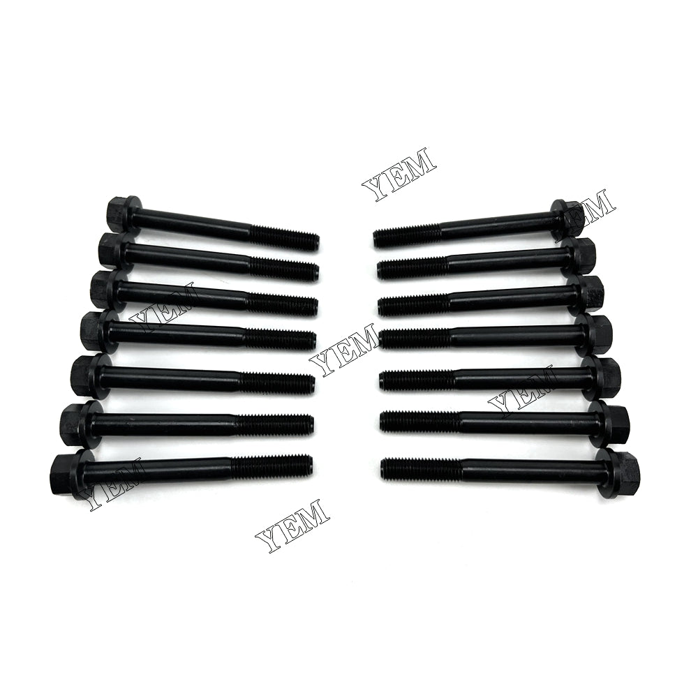 Good quality For Yanmar 3TNM72 Cylinder Head Bolt 119515-01200 14PCS installed one engine For Yanmar