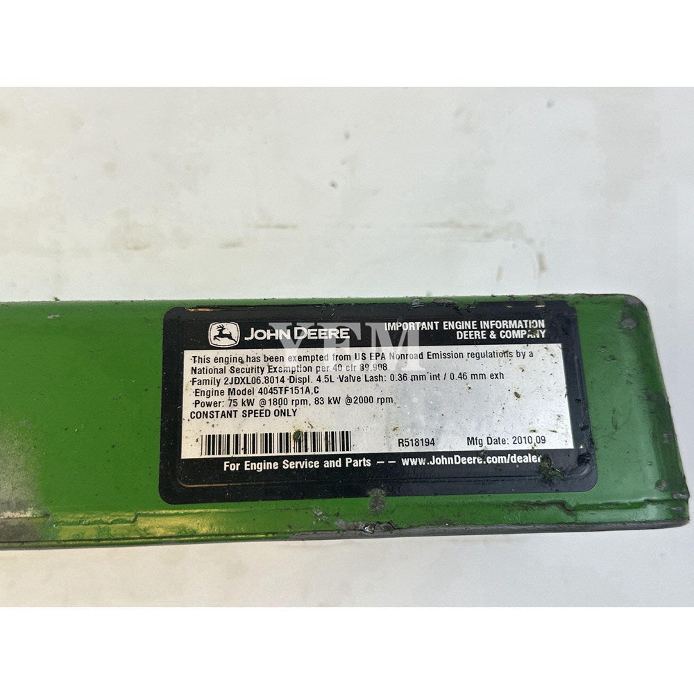 4045D 4045T 4045TF151 Valve Chamber Cover RE70401 For John Deere Tractor Engine For John Deere