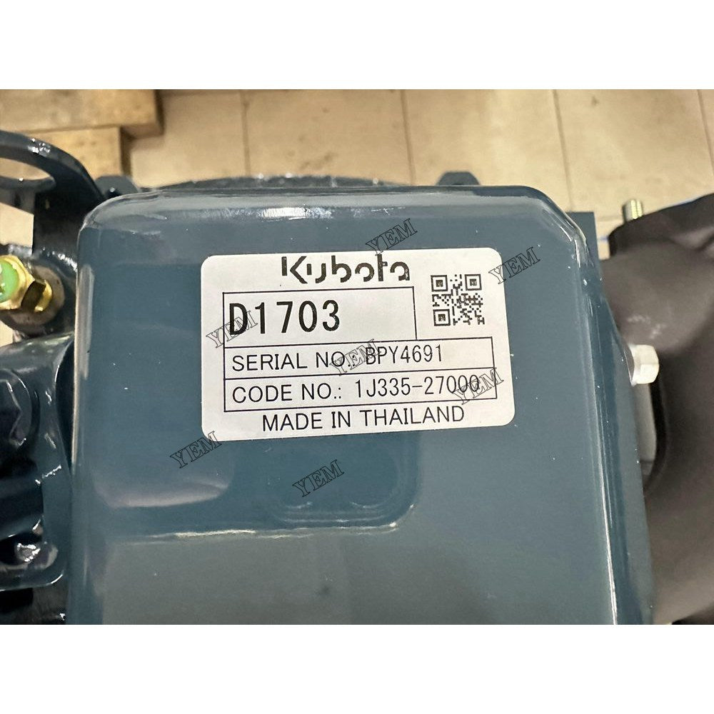 New D1703-DI Engine serial number BPY4691 For Kubota Engine Assembly For Kubota