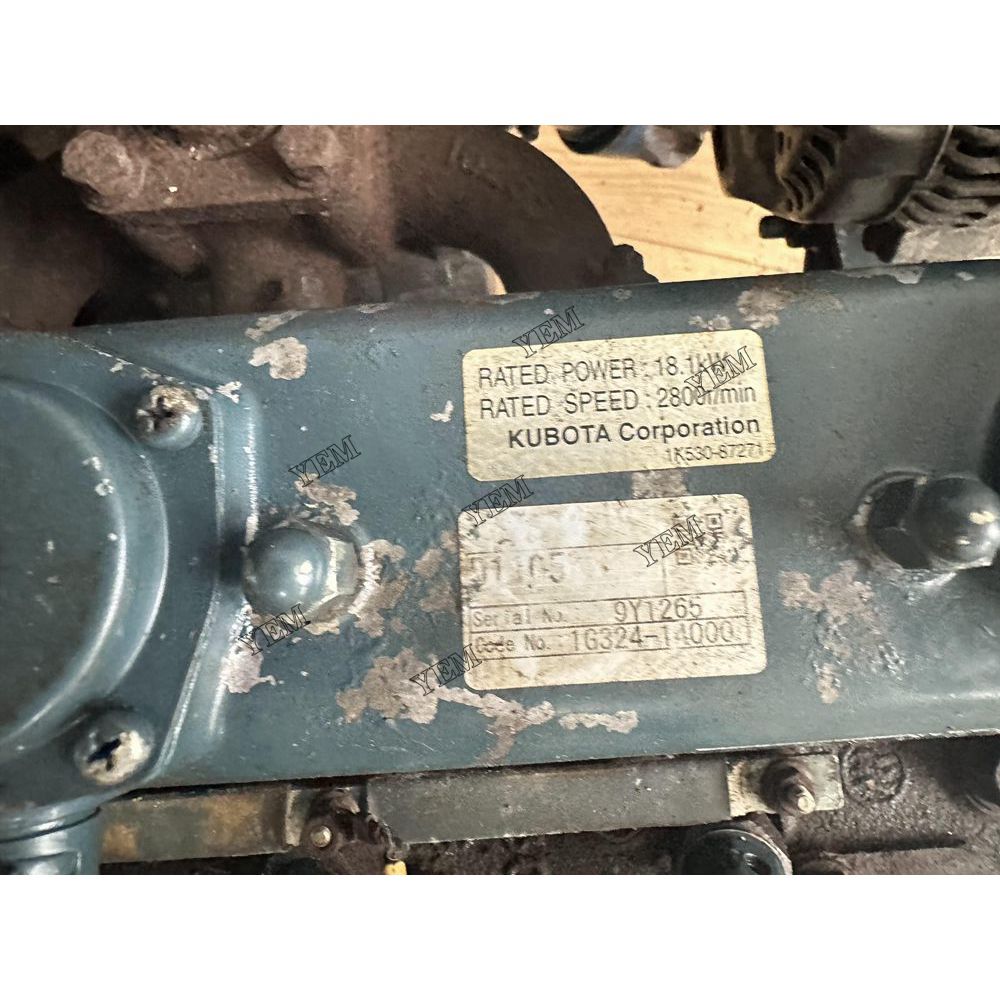 Used D1105 Engine serial number 9Y1680 For Kubota Engine Assembly For Kubota