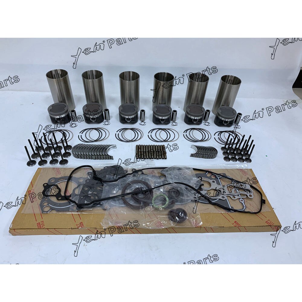 1FZ OVERHAUL KIT + LINER KIT + FULL GASKET KIT + MAIN ROD BEARING + VALVES FOR TOYOTA DIESEL ENGINE PARTS For Toyota