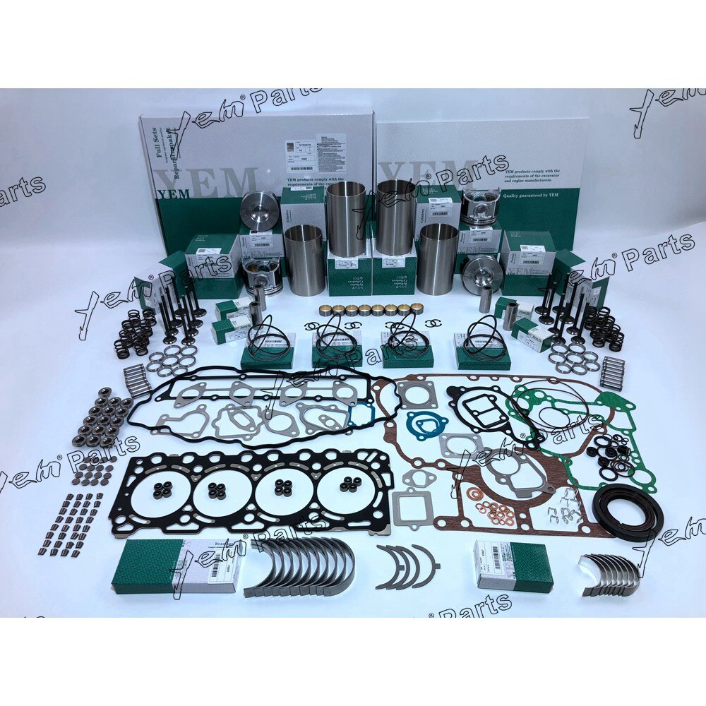 V3307 OVERHAUL REPAIR KIT WITH PISTON RING FULL GASKET SET BEARING VALVESS FOR KUBOTA DIESEL ENGINE PARTS For Kubota