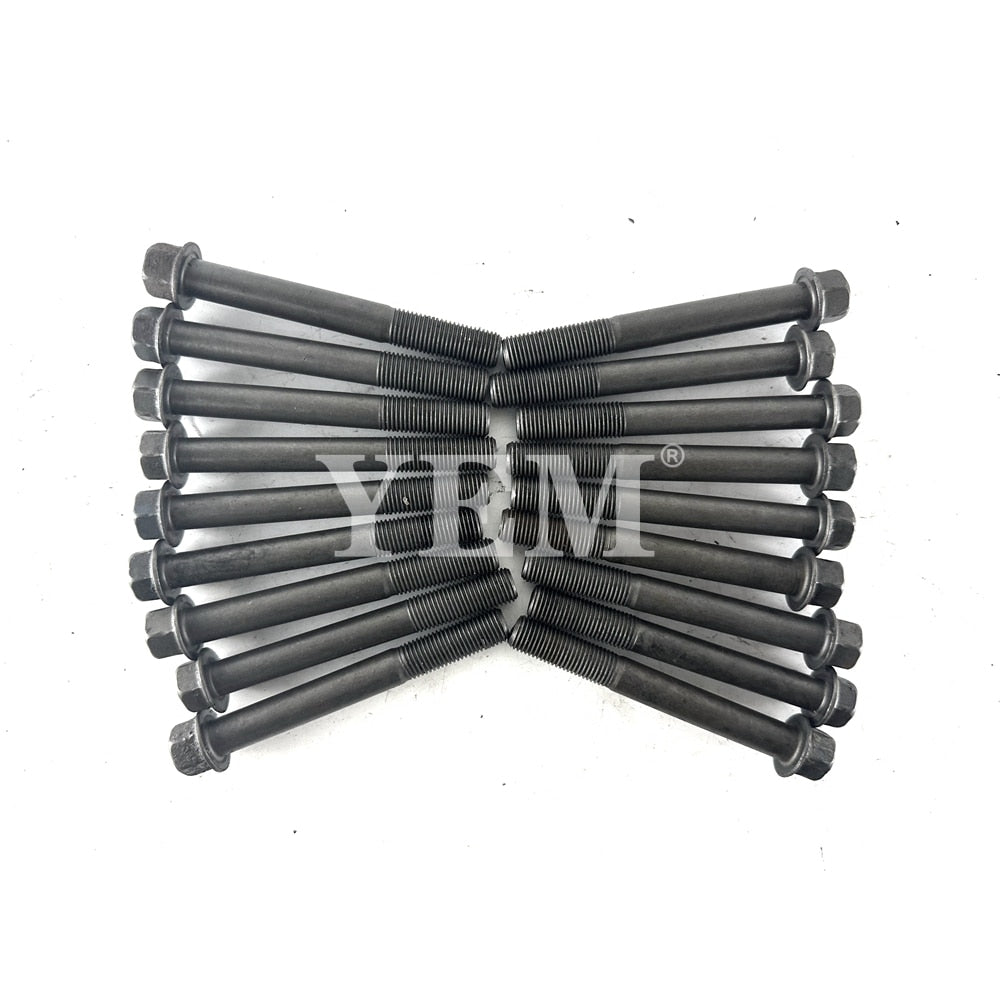 YEM Engine Parts For Kubota V3300 Engine Cylinder Head Bolts (Qty-18) 1C010-03450 For Kubota