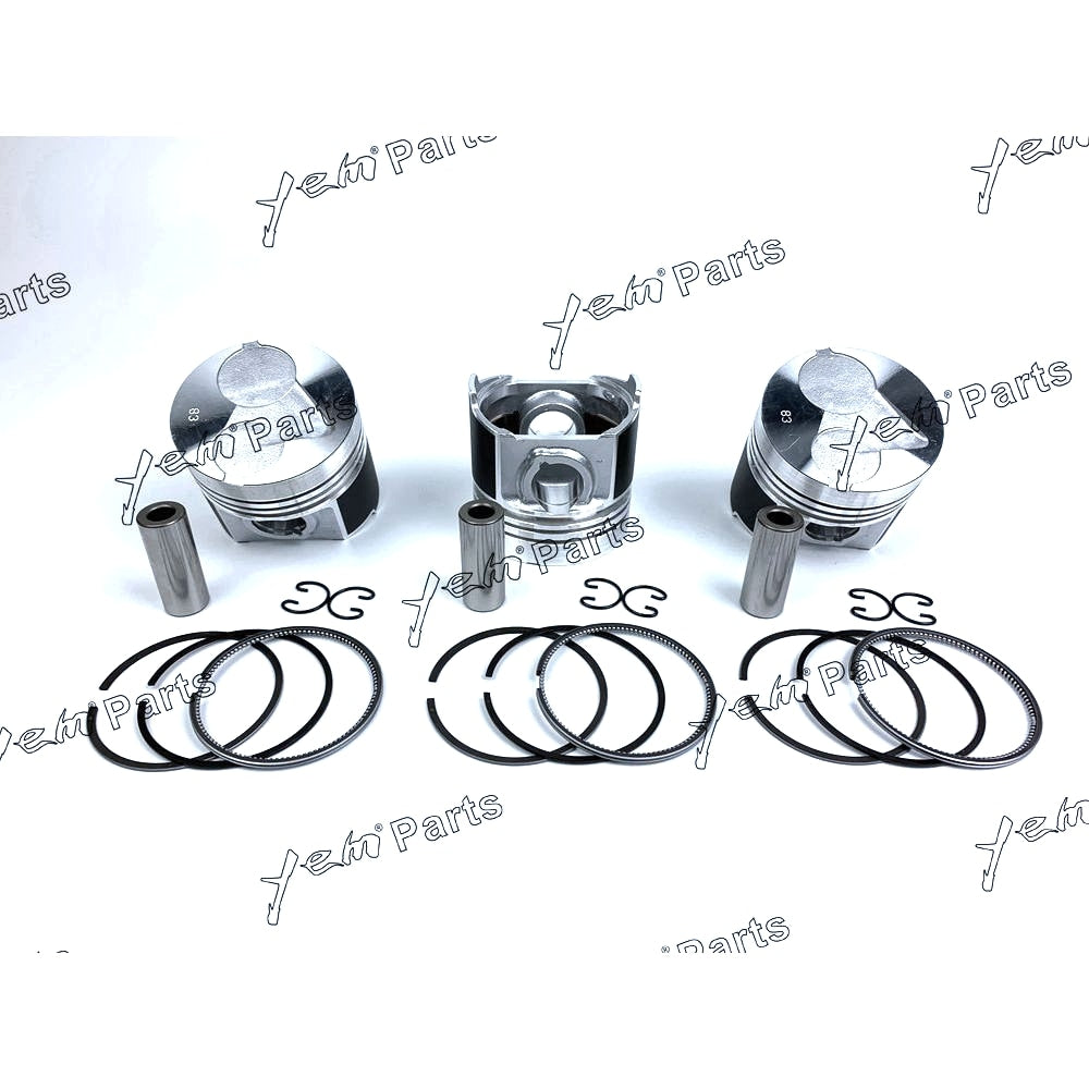 YEM Engine Parts Piston + Ring Kit STD 83mm For Kubota D1503 / V2003 Engine Parts For Kubota