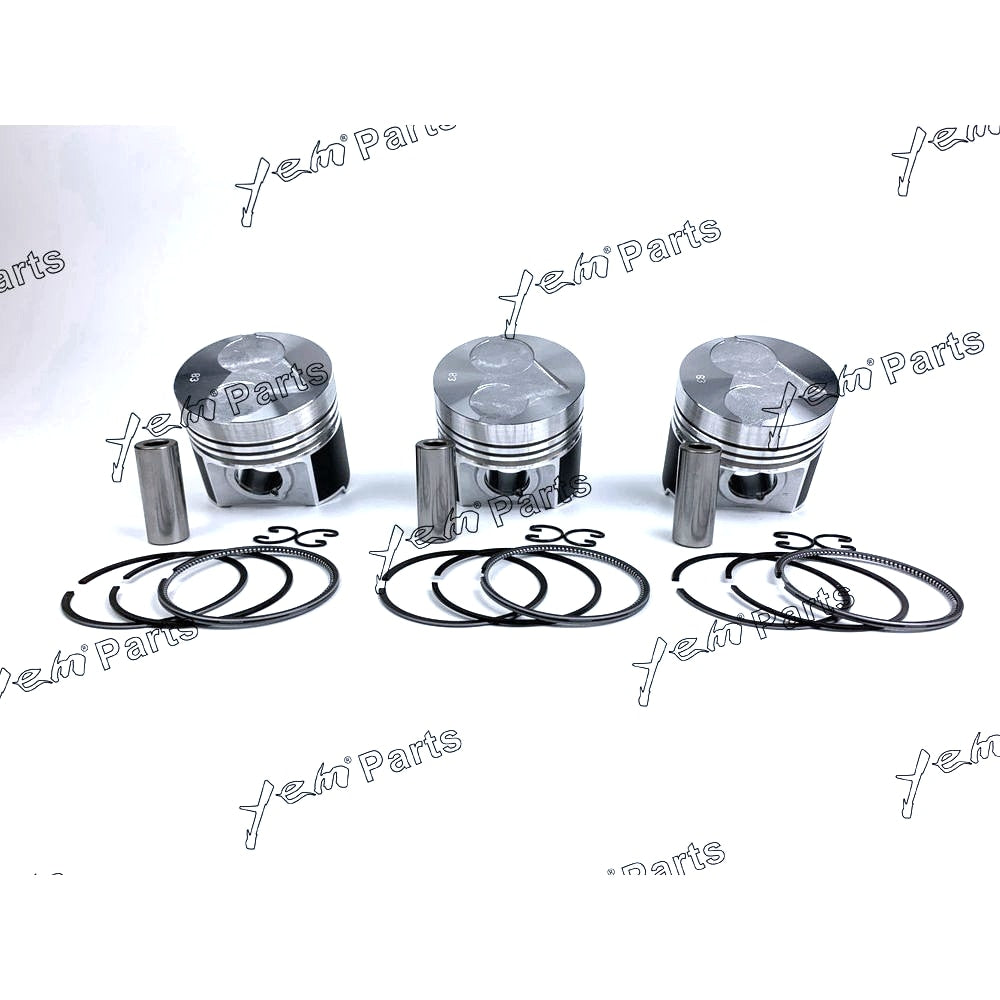 YEM Engine Parts 1 Set STD Piston Set (Clip & Pin) With Rings For Kubota D1463 Diesel Engine For Kubota