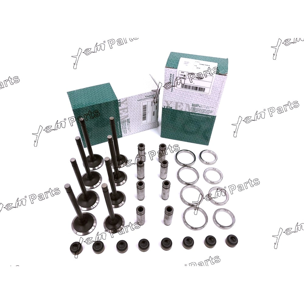 YEM Engine Parts 1 Set Engine Valve Guide Intake & Exhaust Valve For Mitsubishi 4D31 Engine For Mitsubishi