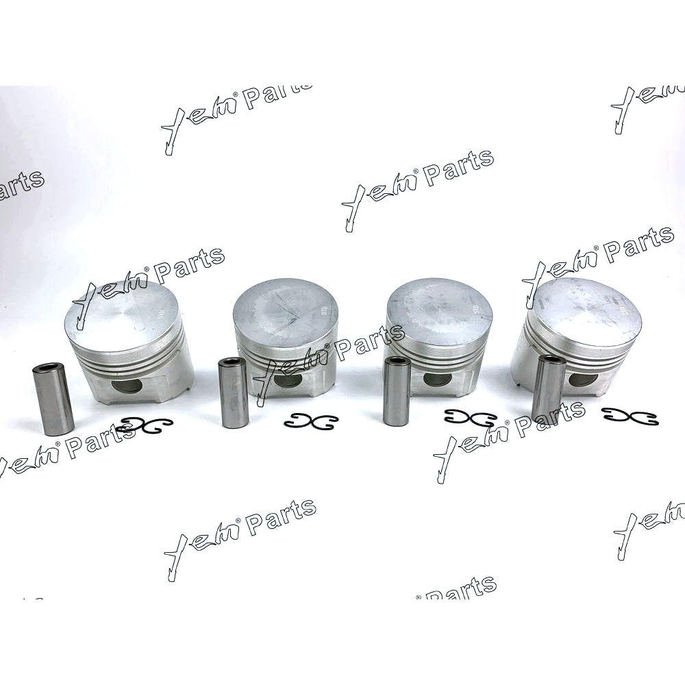 YEM Engine Parts Piston Set Oversize 85mm (+0.50mm) For Kubota V1902 x4 PCS Engine Parts For Kubota