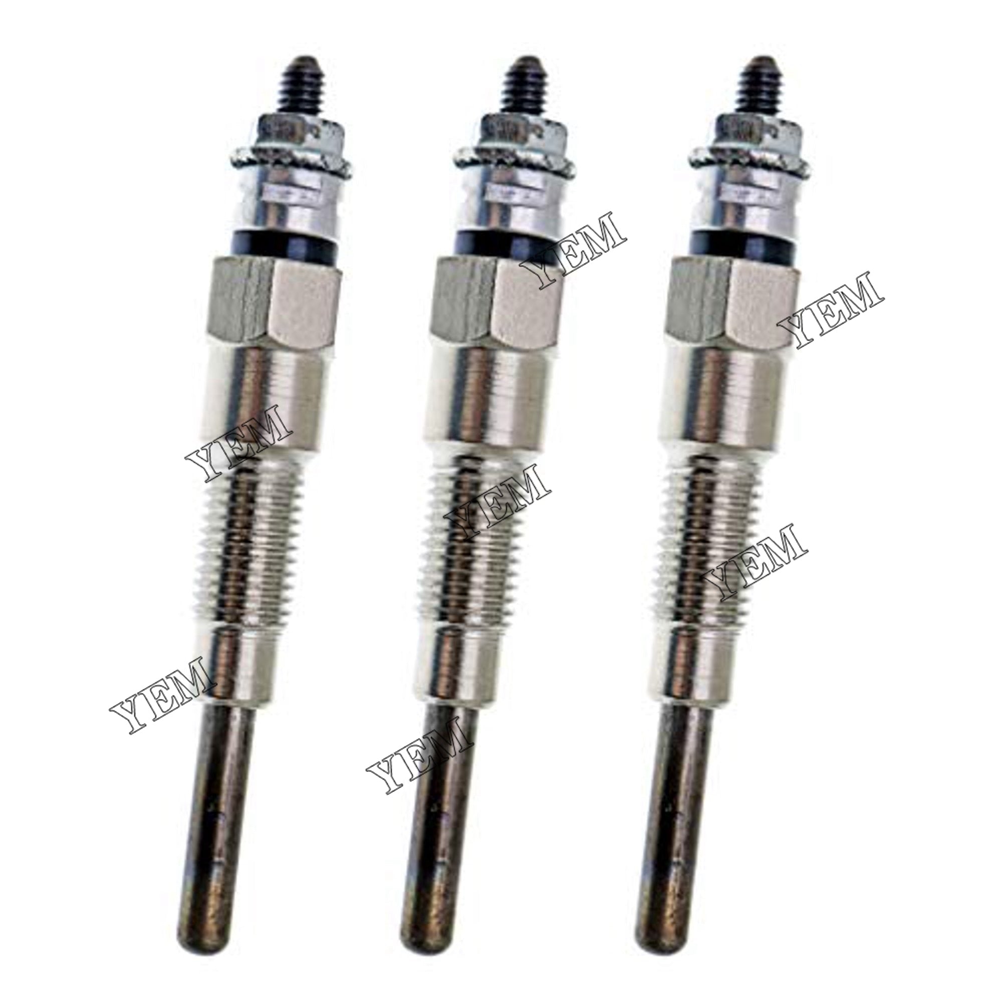 YEM Engine Parts Glow Plugs For Kubota BX23D BX24D BX25 BX2200D BX2230D BX2350D ( 3PCS ) For Kubota