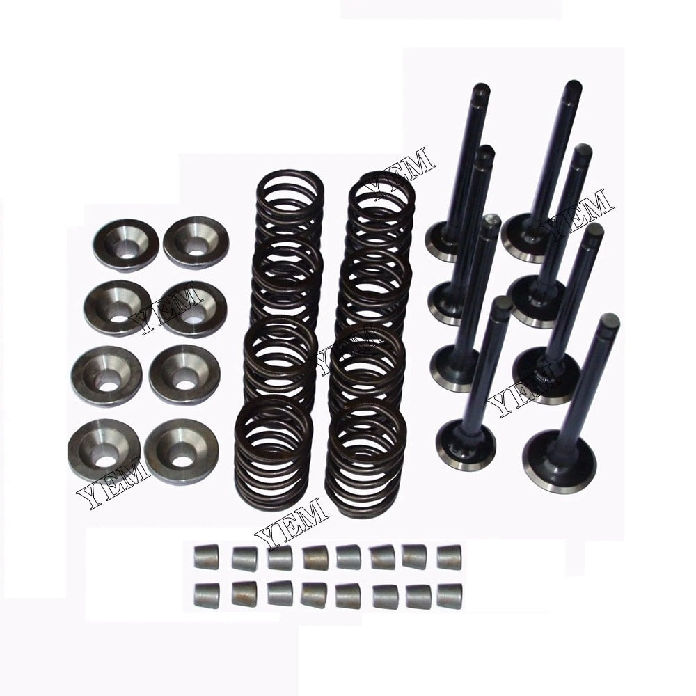 YEM Engine Parts 1 Set Valve Guide Seat Intake Valve & Exhaust Valve For Kubota V1702 Engine For Kubota