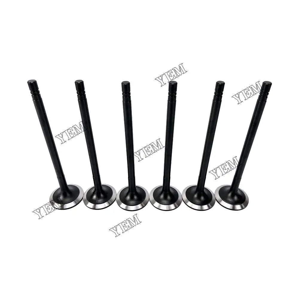 1 year warranty For Mitsubishi Exhaust Valve S6A2 engine Parts (6pcs) YEMPARTS