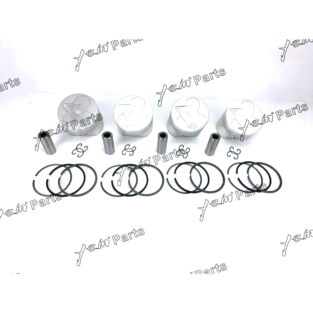 YEM Engine Parts Piston + Ring Kit Set STD 98mm For Kubota V3300-DI-E (1C050-21112) x4 PCS Engine Parts For Kubota