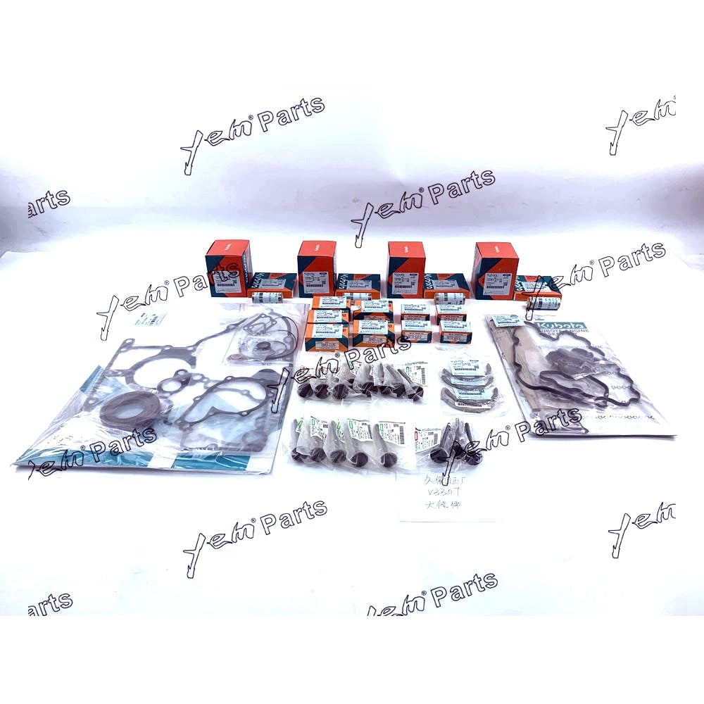 YEM Engine Parts V3307 Overhaul Rebuild Kit For Kubota V3307T M6040 Bobcat S630 T650 S650 For Kubota
