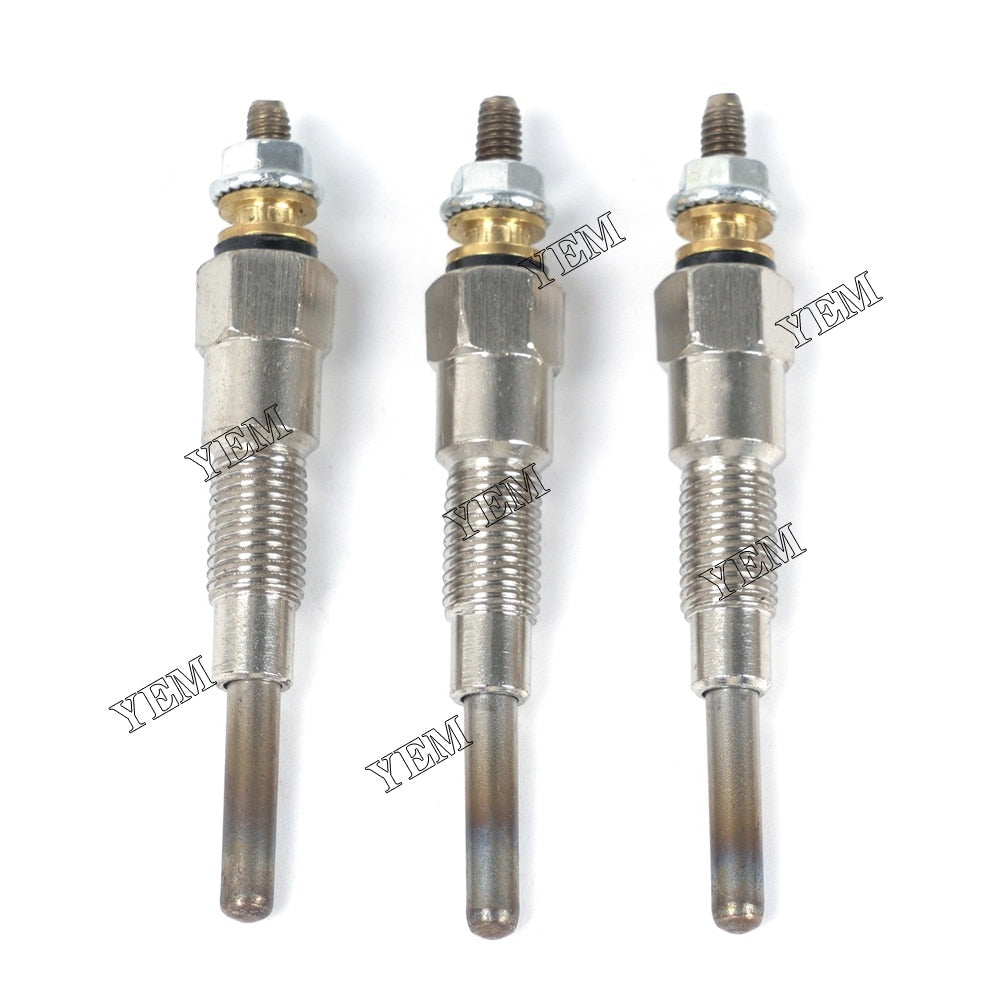 YEM Engine Parts 3 pieces Glow Plug For Kubota D902 Engine UTV900 BX2360 BX2370 BX25 tractors For Kubota