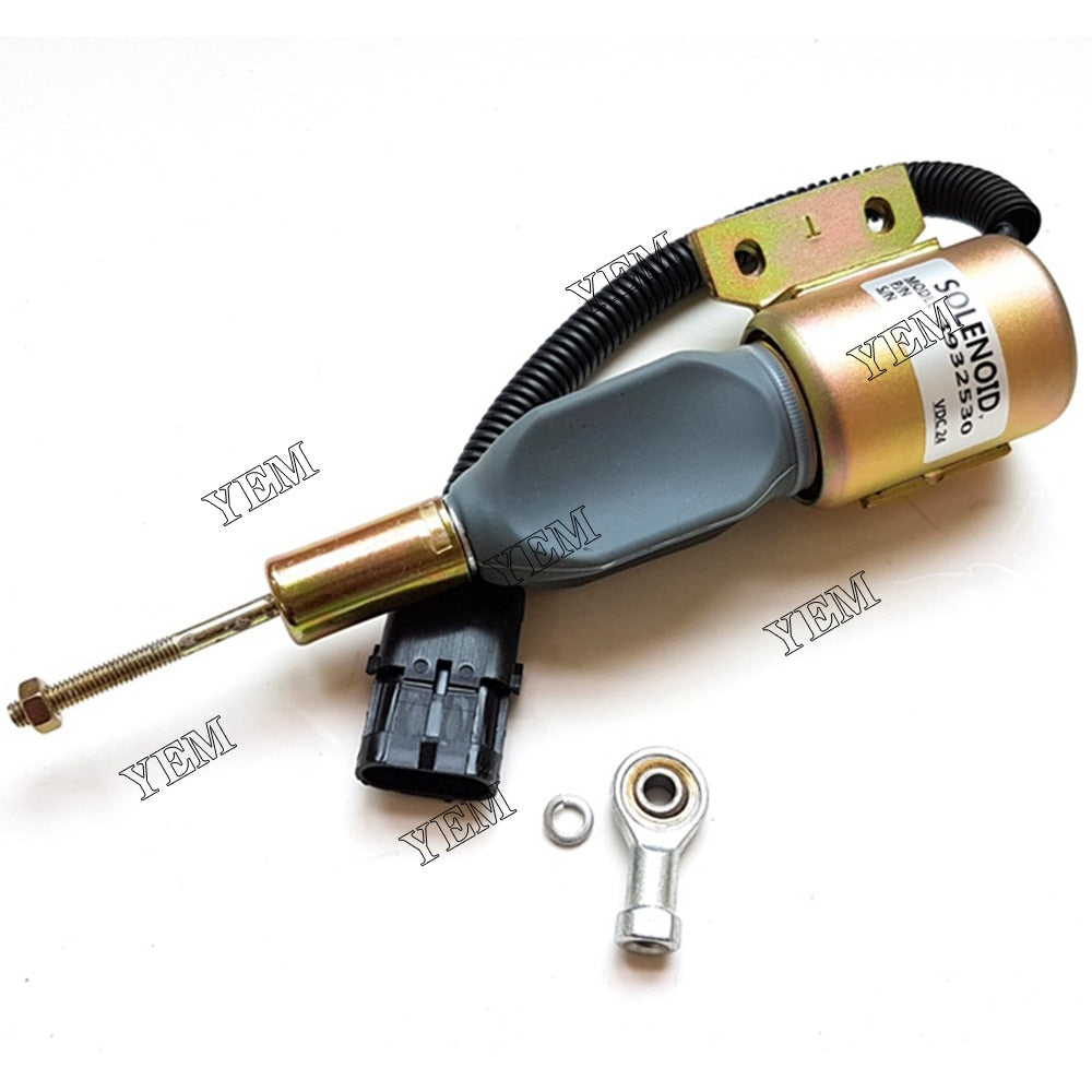 YEM Engine Parts For Cummins 5.9L 6BT Engine 24V Fuel ShutOff Solenoid 3939701 3932530 SA-4756-24 For Cummins