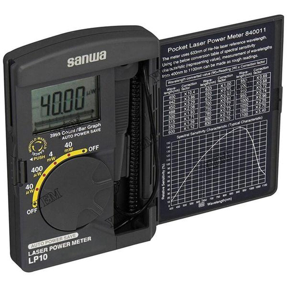 YEM Engine Parts Digital SANWA LP1 Optical Laser Power Meter 40mW 4001100nm range optical sensor For Other