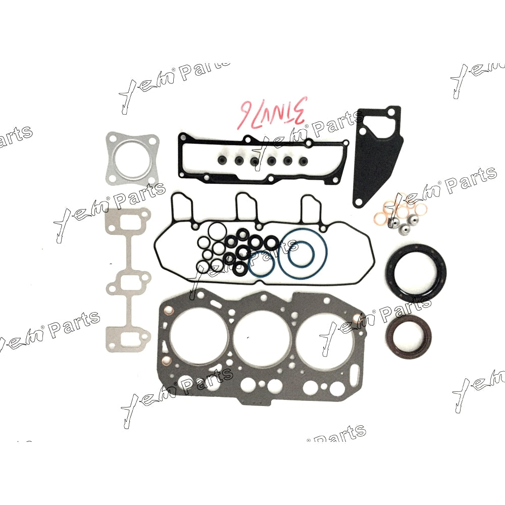 YEM Engine Parts Engine 3TNV76 full gasket set For Yanmar excavator with cylinder head gasket For Yanmar