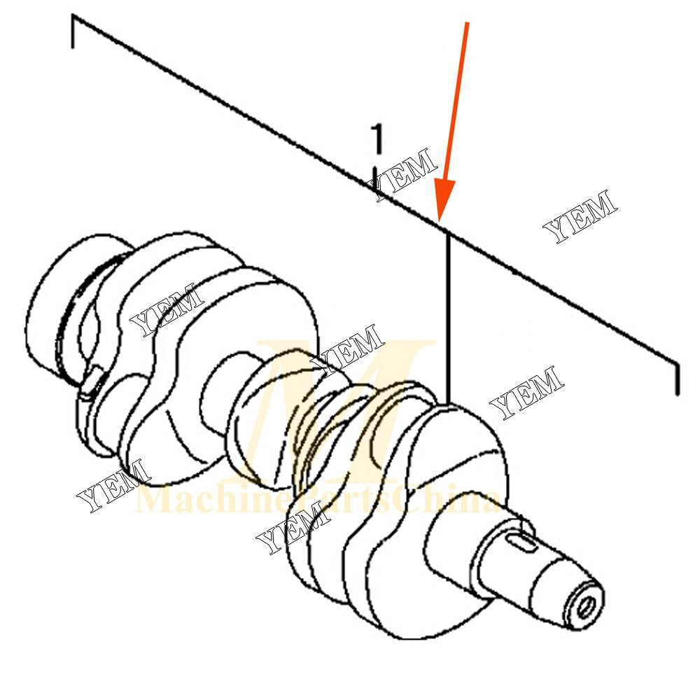 YEM Engine Parts 3TNV84 3TNV84-QIK Crankshaft For Yanmar Engine For JOHN DEERE 3520 3038E 3605 For Yanmar