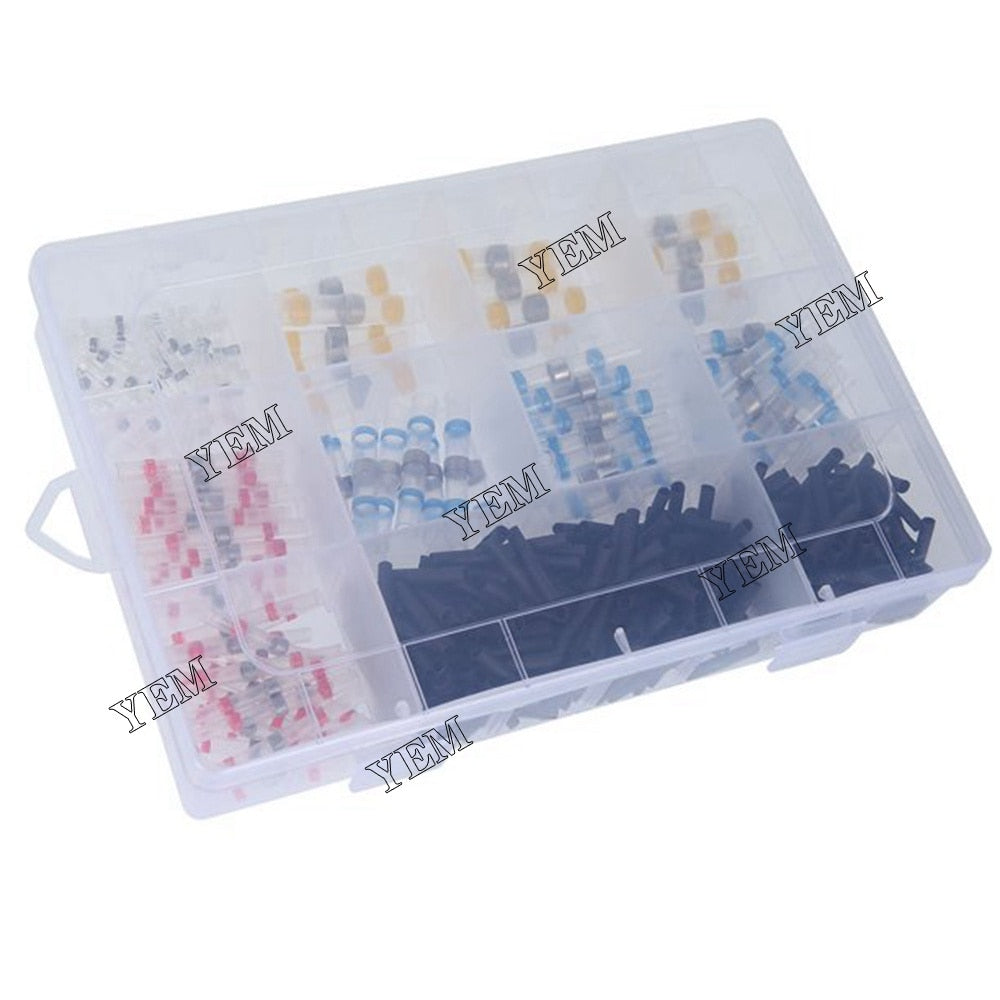 YEM Engine Parts 500x Waterproof Heat Shrink Butt Terminals Solder Seal One-Step Wire Connector For Other