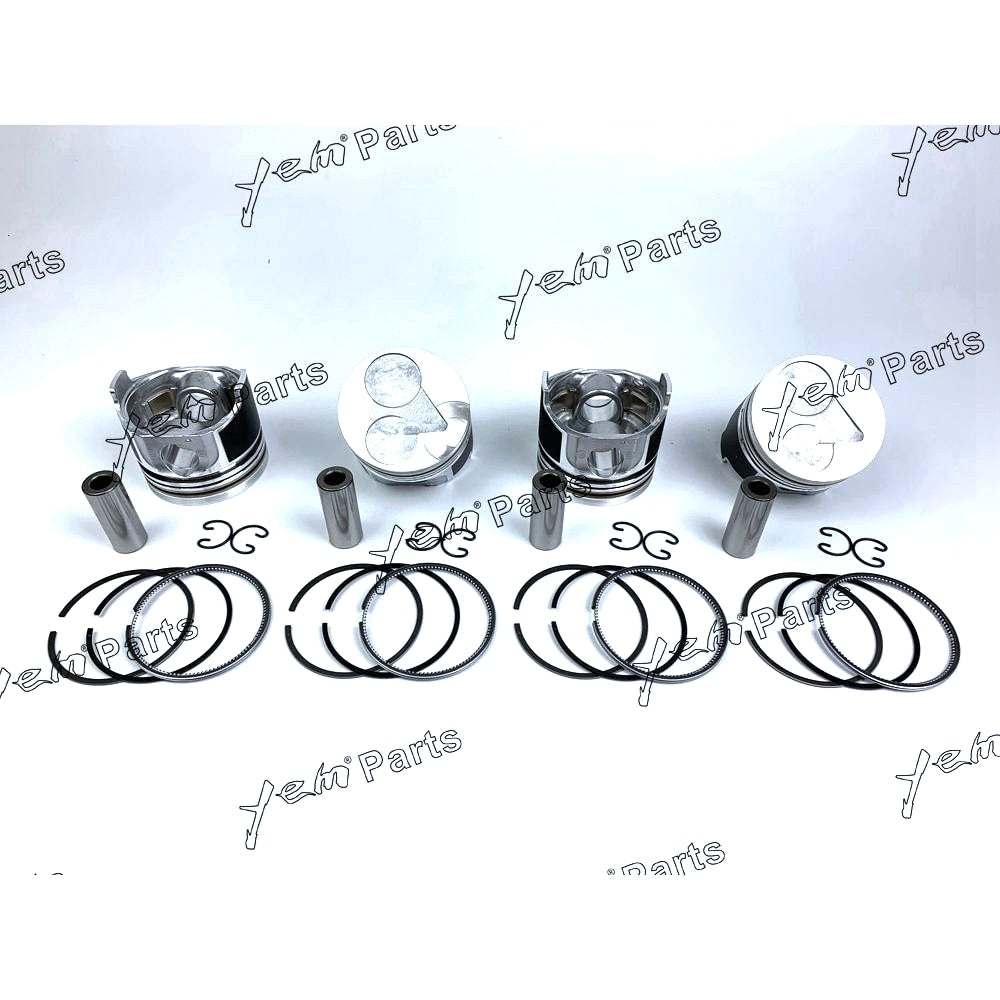 YEM Engine Parts Piston + Ring Kit Set STD 78mm For Kubota V1505 x4 PCS Engine Parts For Kubota