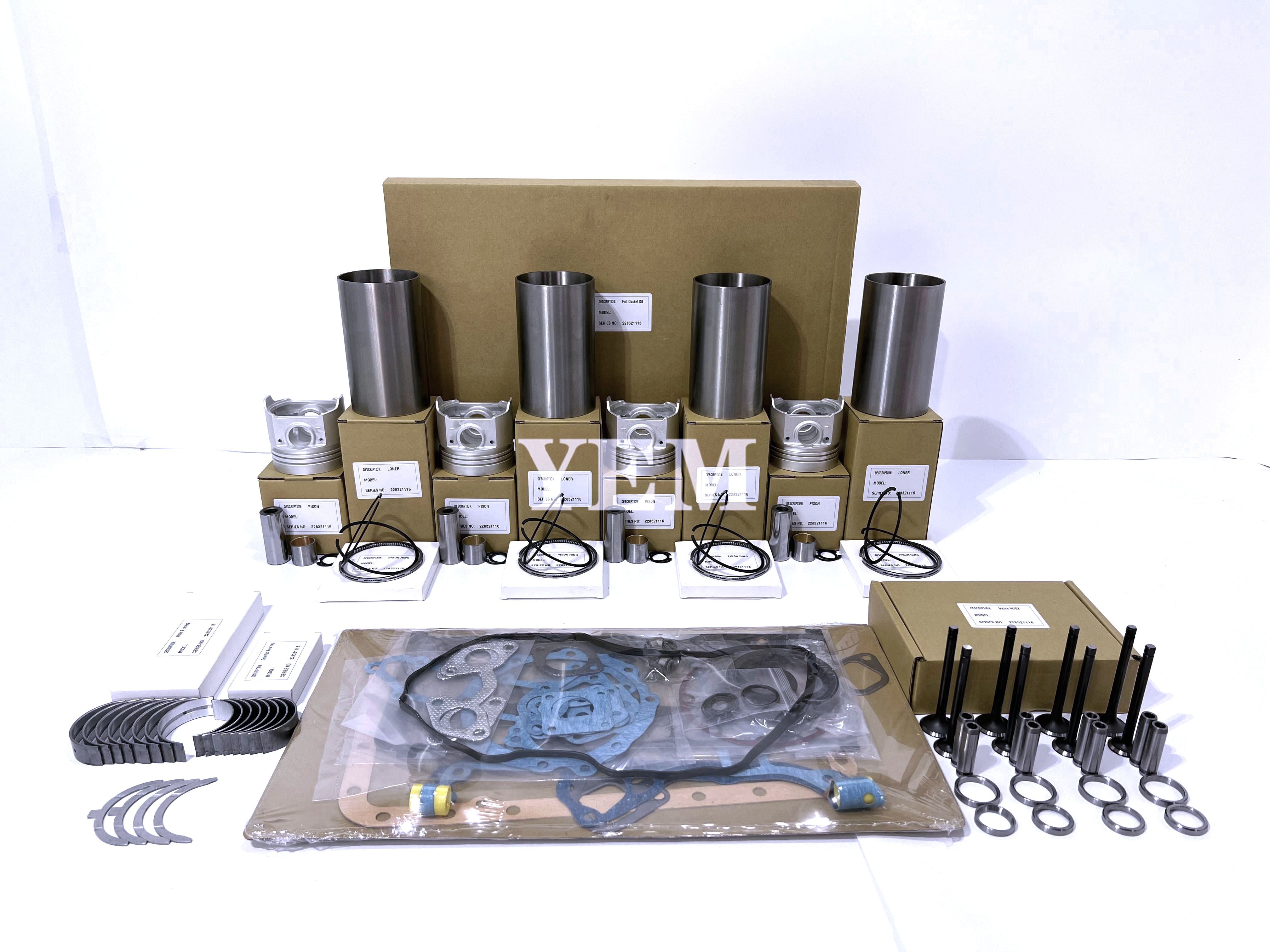 YEM Engine Parts For Isuzu 4BD2 4BD2T Overhaul Rebuild Kit Engine NPR ELF NQR Truck Piston Gasket For Isuzu