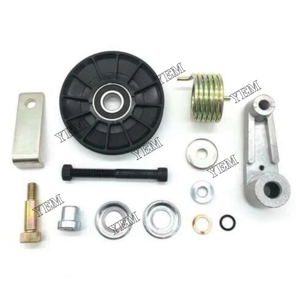 YEM Engine Parts Drive Belt Tensioner 6735884 & Cooling Fan Pulley Kits For Bobcat 653 751 S130 For Bobcat