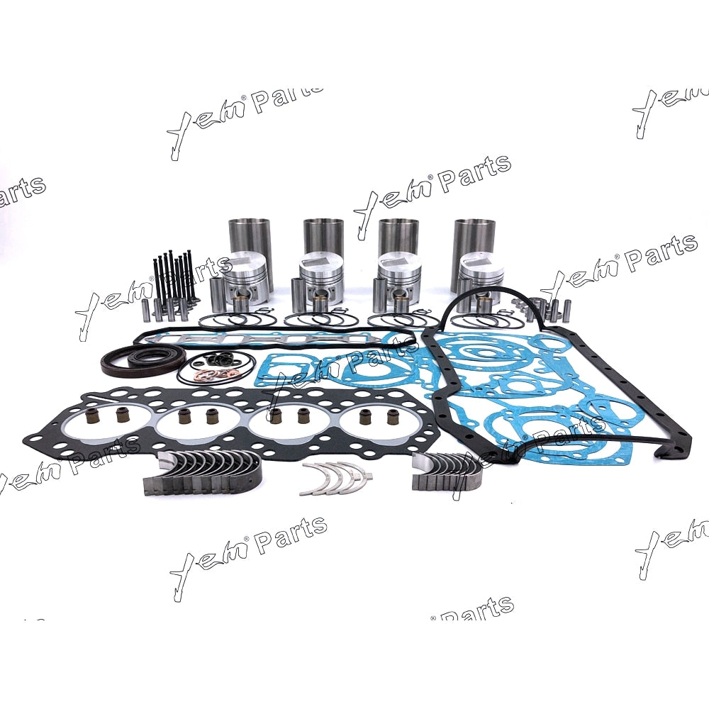 YEM Engine Parts Engine Rebuild Kit+Water&Oil Pump For Mitsubishi S4Q S4Q2 Clark Forklift 19-42KW For Mitsubishi