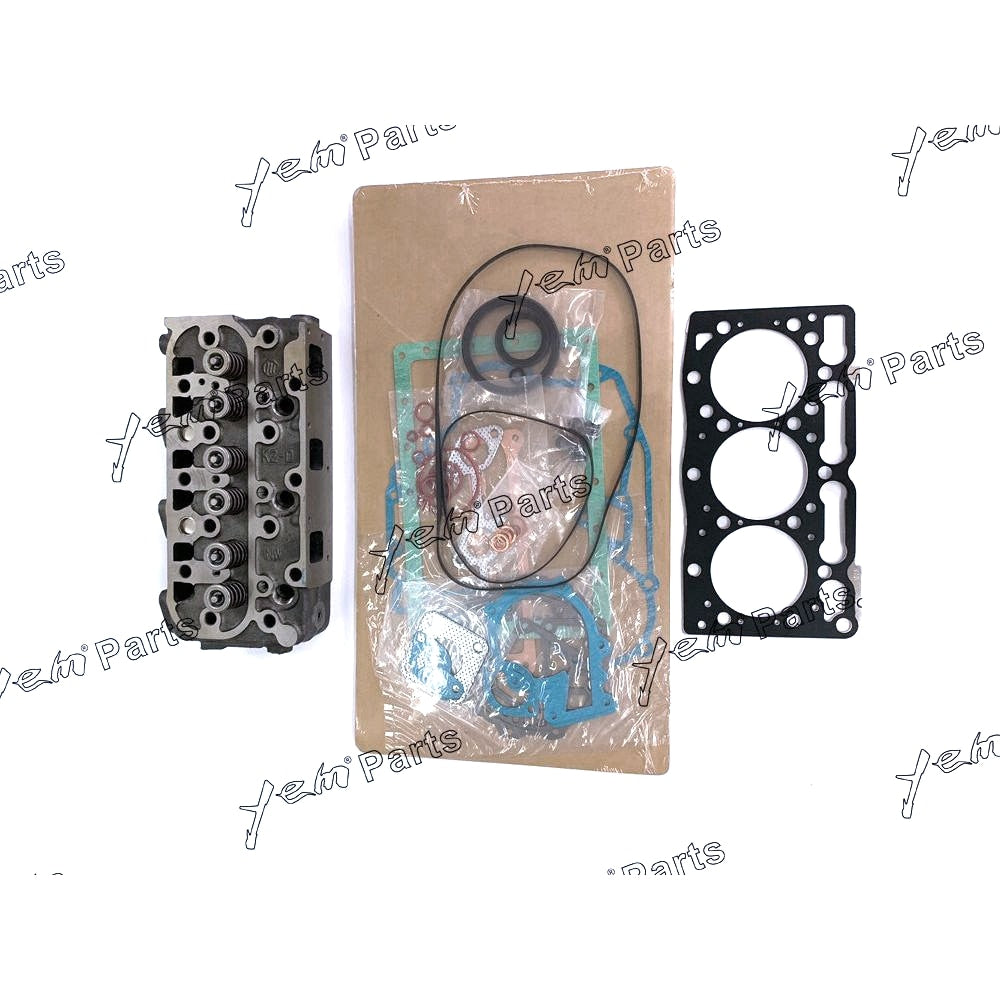 YEM Engine Parts Cylinder Head Complete For Kubota D1105 B2400 B2410 with valve train kit gasket For Kubota