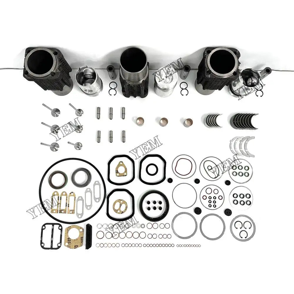 3X High performanceEngine Overhaul Rebuild Kit With Gasket Bearing Valve Set For Deutz F3L912 Engine YEMPARTS