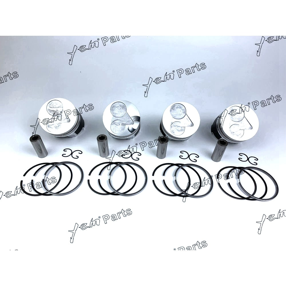 YEM Engine Parts 4 set STD Piston & Piston Ring 78mm For Kubota V1505 For Kubota