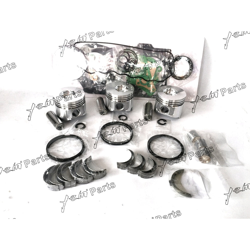 YEM Engine Parts Piston ,Full Gasket, Bearing, Rings, Thrust Washer For Yanmar 3TNV82A 3TNV82 Engine For Yanmar