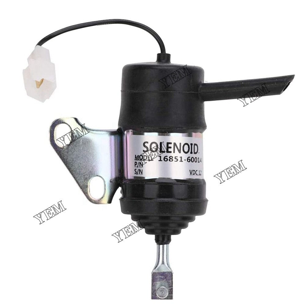 YEM Engine Parts Stop Solenoid 16851-60010 For Kubota Mover Tractor Excavator B7410D G1700 K-008 For Kubota