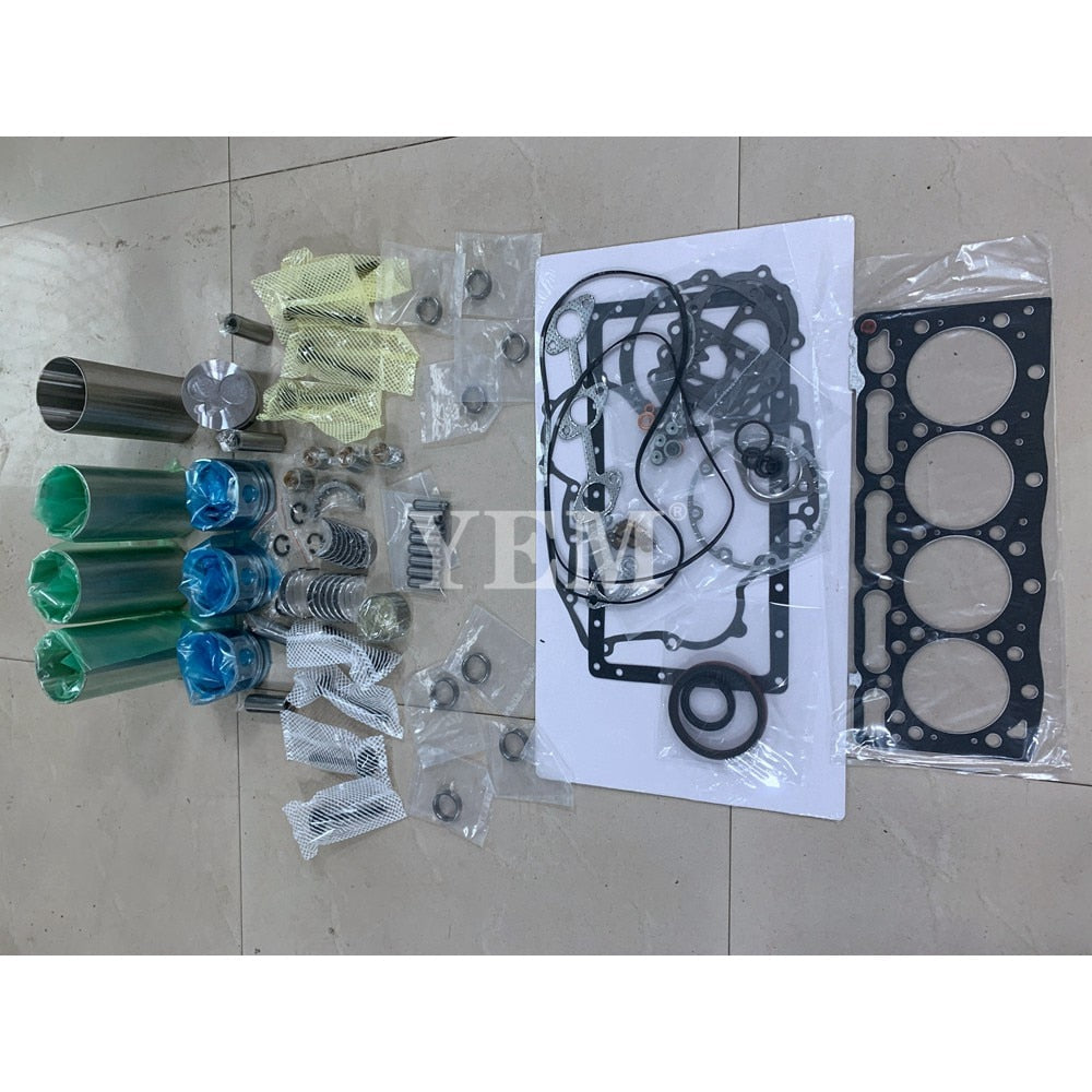 YEM Engine Parts 4 Cylinder Rebuild Kit For Kubota V1505 V1505BH V1505-E Engine B3030HSD Tractor For Kubota