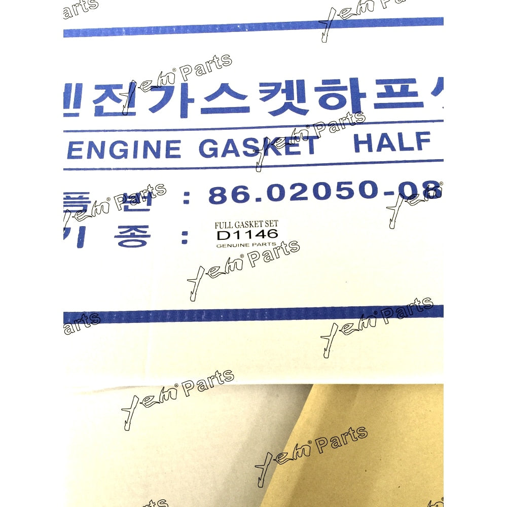 YEM Engine Parts Full Gasket Set Kit For D1146 D1146T Doosan Daewoo engine DH220-3 excavator For Doosan