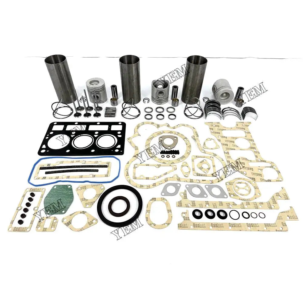 3X High performanceOverhaul Rebuild Kit With Gasket Set Bearing-Valve Train For Perkins 903.27 Engine YEMPARTS
