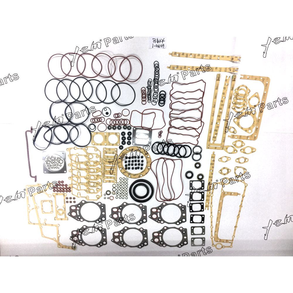 YEM Engine Parts S6D140 SA6D140E overhaul gasket kit For Komatsu Engine PC750-6 PC650-3 PC800-6 For Komatsu