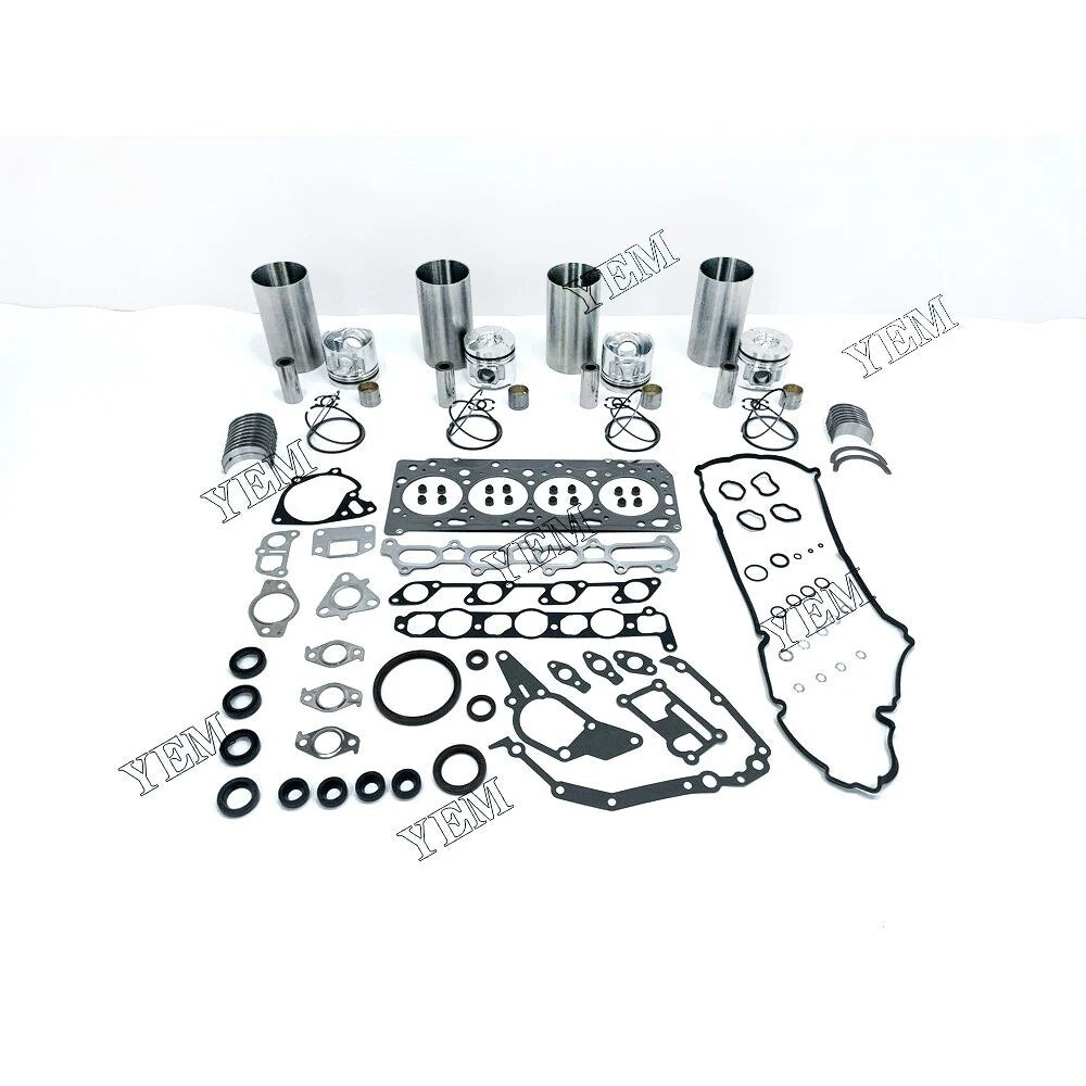 For Mitsubishi excavator engine 4D56 Engine Overhaul Rebuild Kit With Gasket Set Engine Valves Main Connrod Bearing YEMPARTS