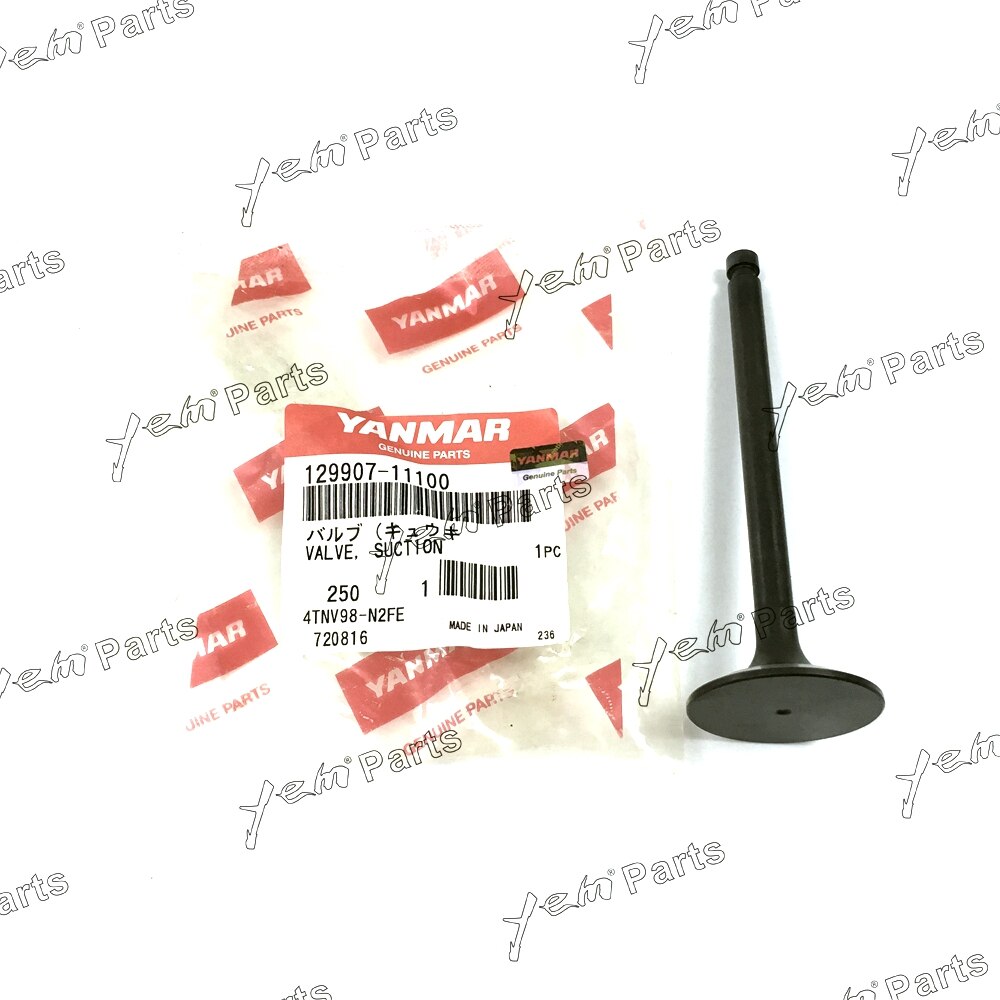 YEM Engine Parts 1 Set Engine Valve Guide Intake & Exhaust Valve For Yanmar 4TNV94/4TNV94L 4TNV98 For Yanmar