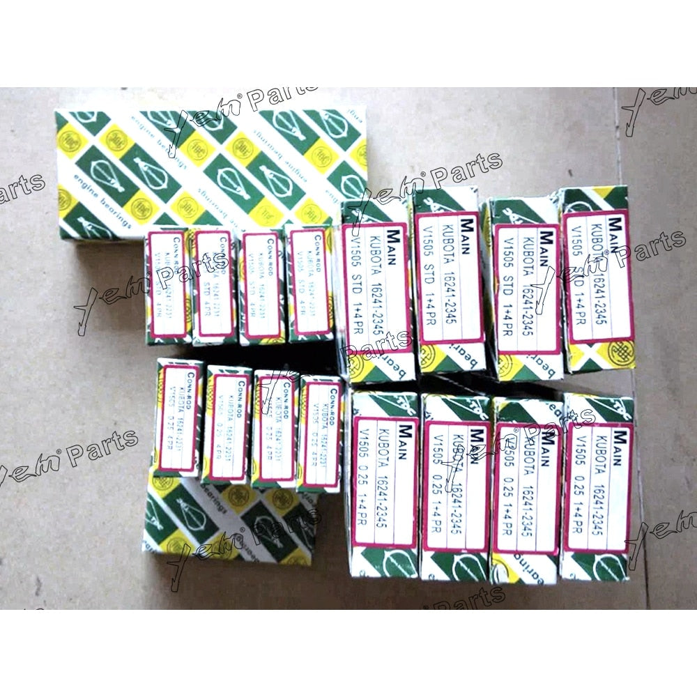 YEM Engine Parts Main Bearing Oversize +0.25mm For Kubota V1505 Engine Parts For Kubota