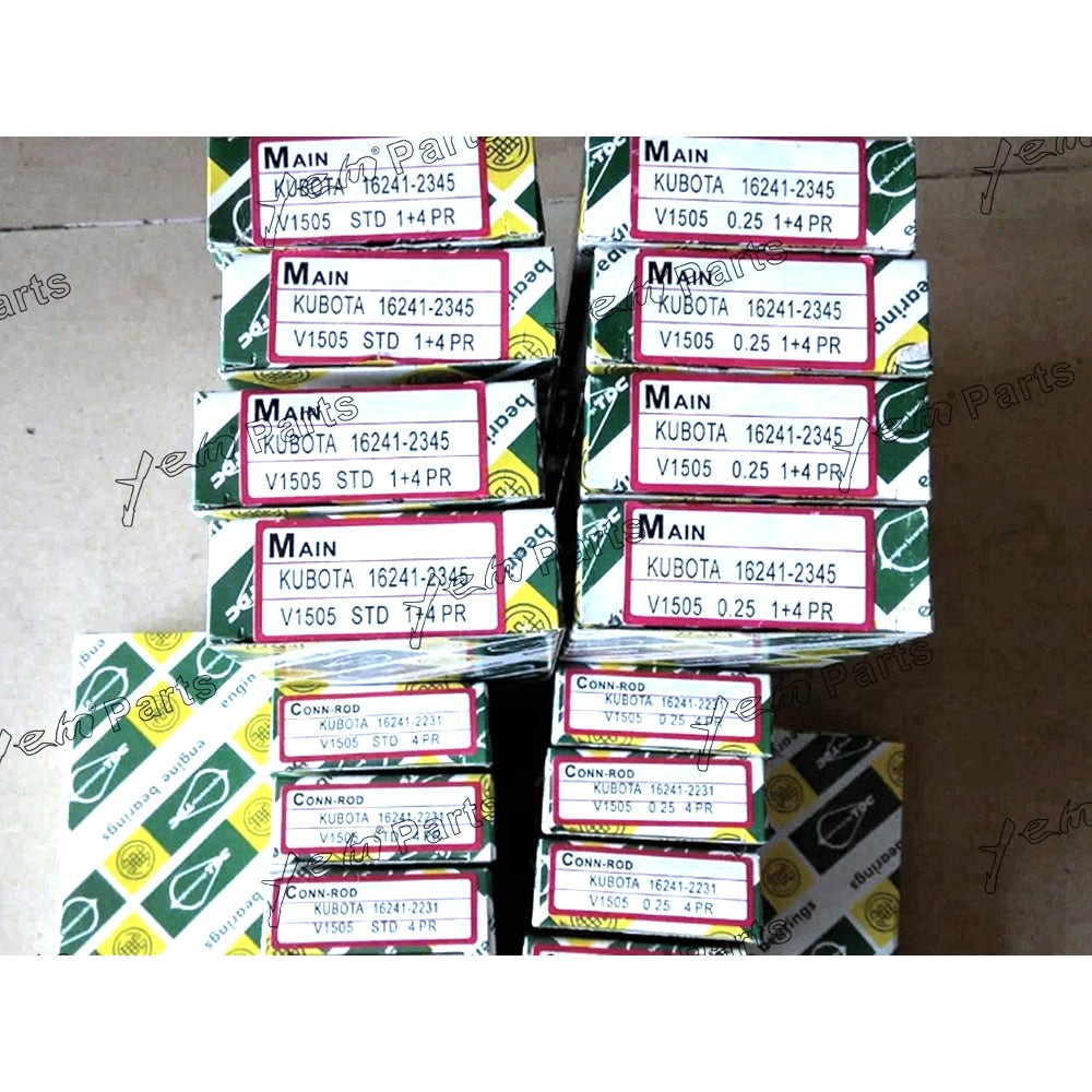 YEM Engine Parts Main Bearing Oversize +0.50mm For Kubota V1505 Engine Parts For Kubota