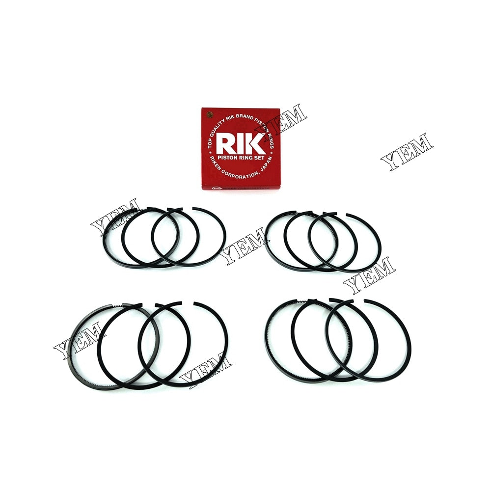 YEM Engine Parts Piston Rings Set 87mm STD Fits For Kubota 4D87 V2203 17331-21050 SDL19-299ZZ For Kubota